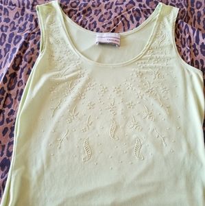 Carrie Allen key lime green standard length tank t